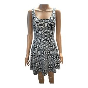 Divided by H&M Chic Black and White Patterned Dress Size 6